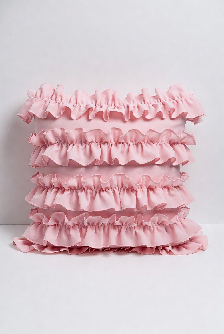 Pink Ruffle Pillow